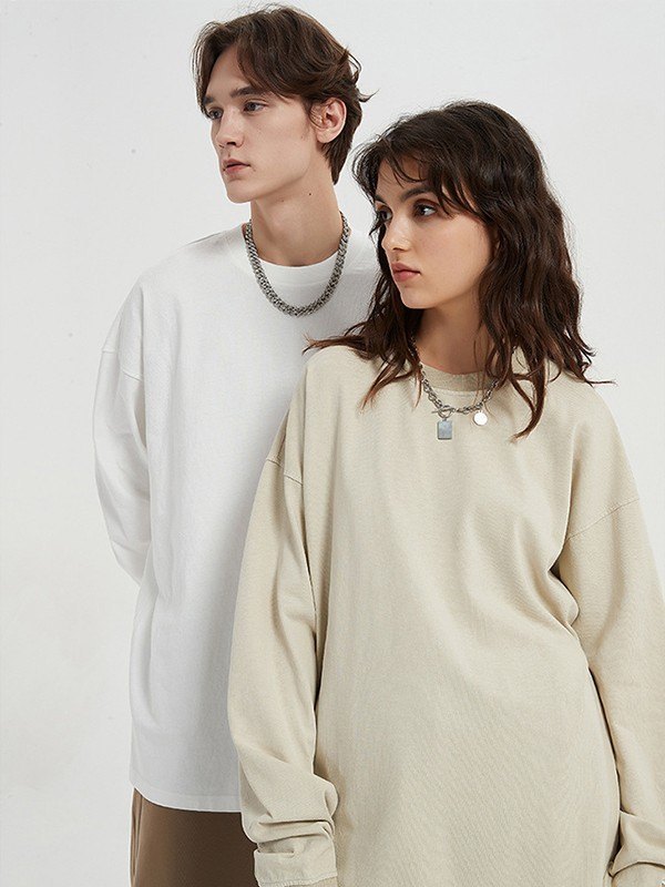 Unisex-Sweatshirt mit Rundhalsausschnitt in Vintage-Waschung-1