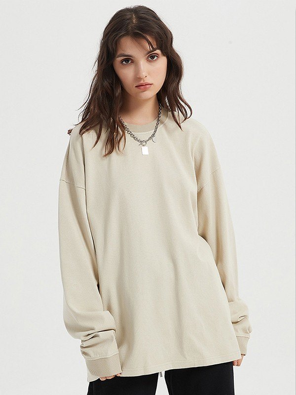 Unisex-Sweatshirt mit Rundhalsausschnitt in Vintage-Waschung-2