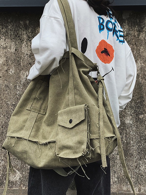 Raw Edge Große Crossbody-Tasche-4