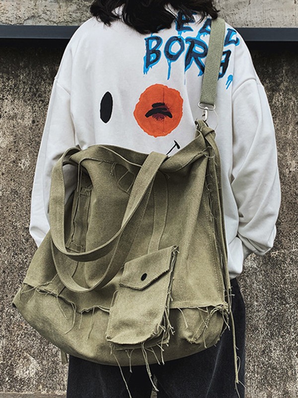Raw Edge Große Crossbody-Tasche-3
