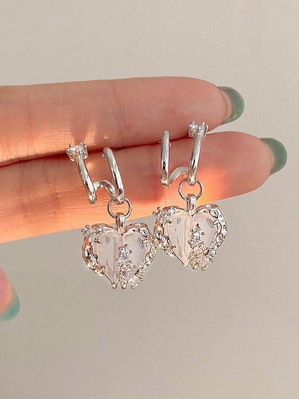 Strass-Zirkon-Herz-Charme-Ohrringe-2