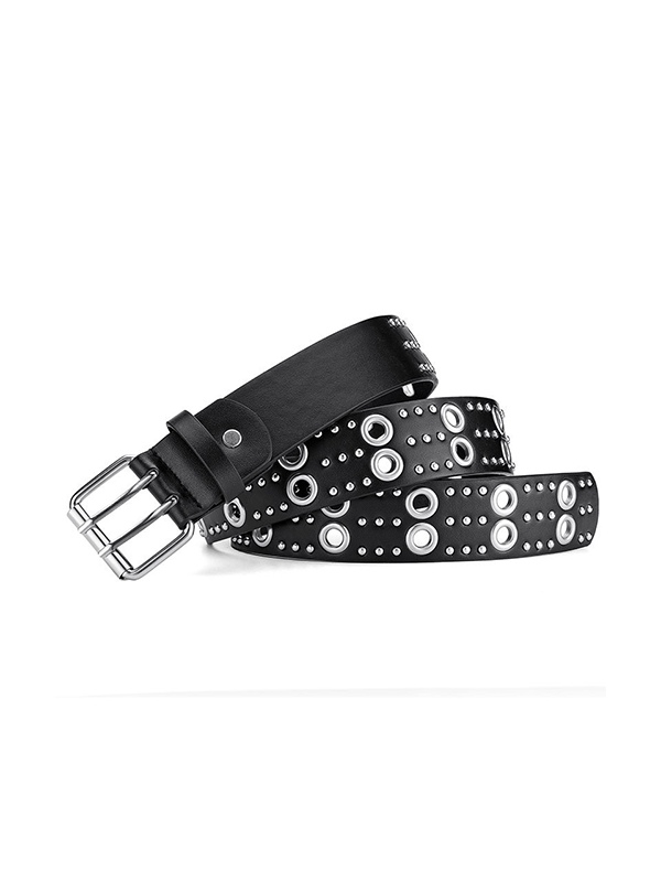 Gürtel mit Ösenschnalle im Punk-Nieten-Design-2
