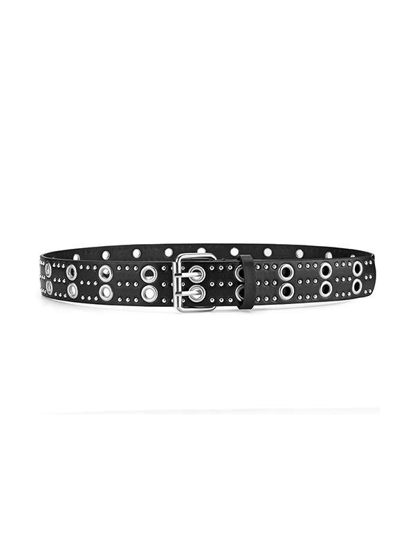Gürtel mit Ösenschnalle im Punk-Nieten-Design-3