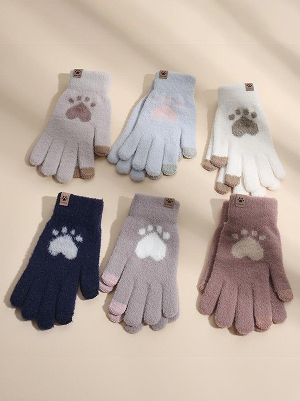 Fuzzy Cartoon Claw Touchscreen-Handschuhe-2