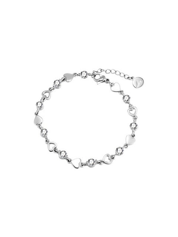 Strass-Herz-Charme-Armband-3