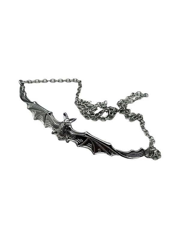 Punk-Fledermaus-Muster-Halskette-1