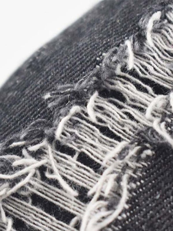 Vintage Wash Distressed Denim Baseball Cap-3