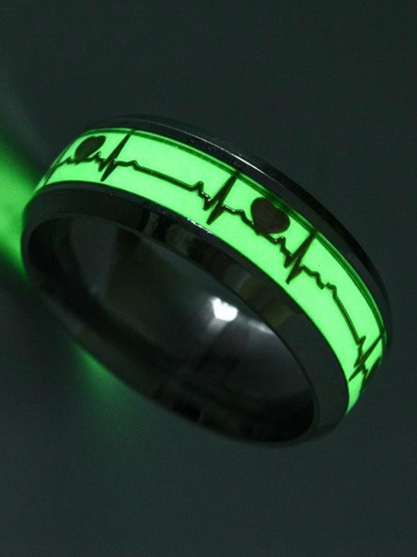 Ring mit leuchtendem Herzmuster-0