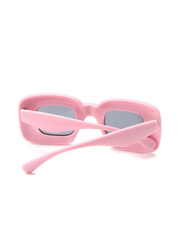 Klobige Y2K-Sonnenbrille mit quadratischem Rahmen-2
