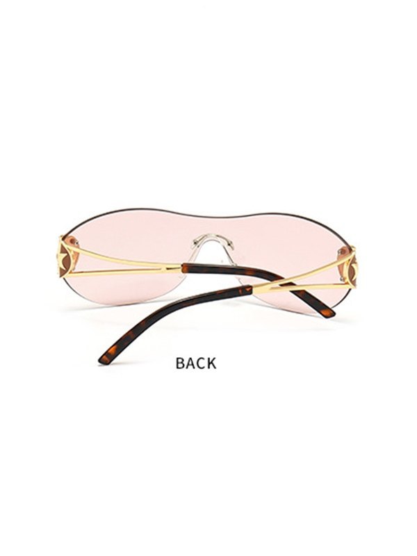 Star Embellish Randlose Y2K-Sonnenbrille-2