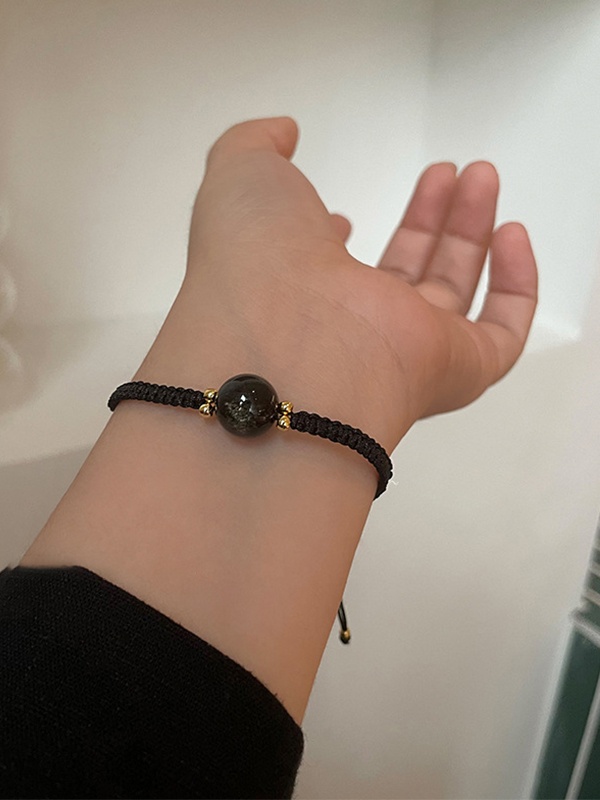 Geflochtenes Obsidian-Spleißarmband im Paar-Stil-1