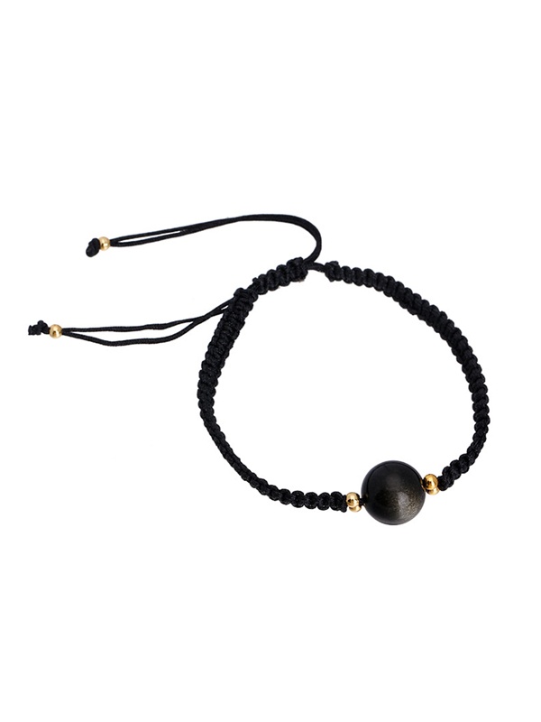 Geflochtenes Obsidian-Spleißarmband im Paar-Stil-5