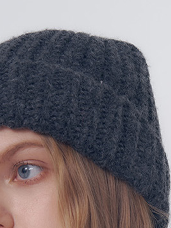 Einfache, solide Strickmütze-3