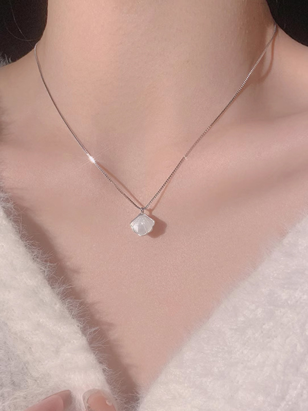 Elegante Muschel-Charm-Halskette-3