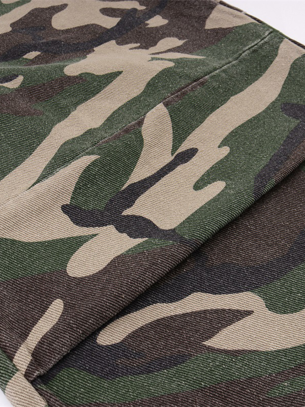 Lockere, lässige Retro-Cargohose mit Camouflage-Muster für Herren-4