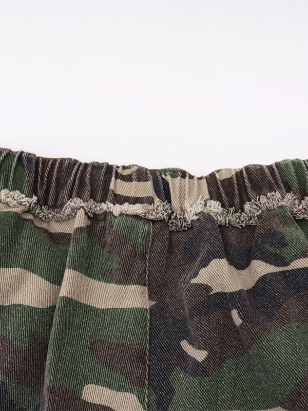 Lockere, lässige Retro-Cargohose mit Camouflage-Muster für Herren-2