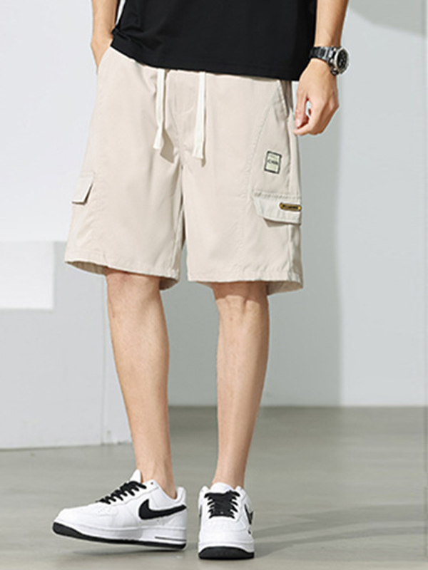 Schlichte, lässige Shorts mit geradem Bein für Herren-1