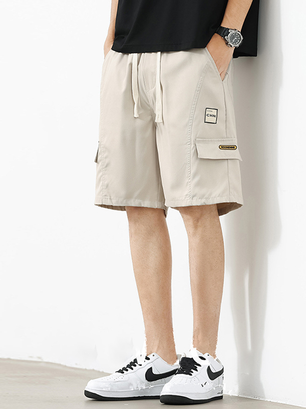 Schlichte, lässige Shorts mit geradem Bein für Herren-2