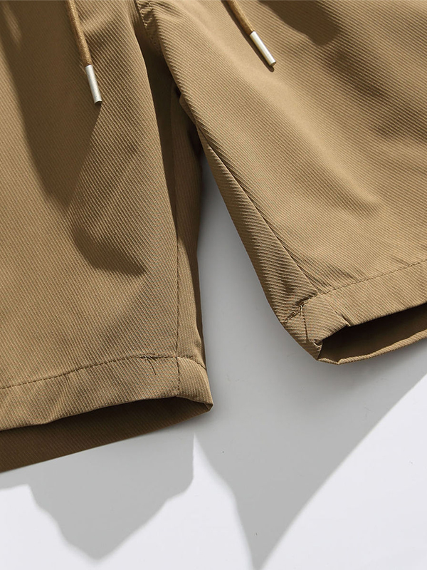Schlichte, lässige Shorts für Herren mit großen Taschen-3