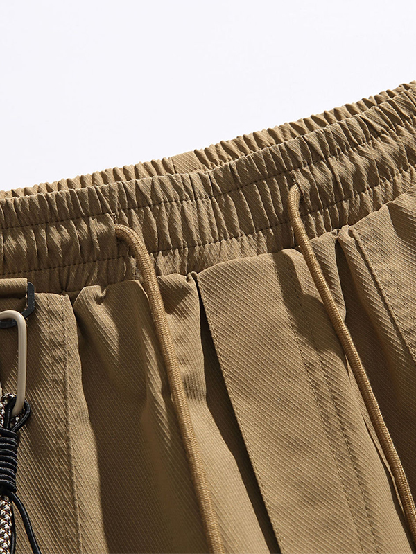 Schlichte, lässige Shorts für Herren mit großen Taschen-2