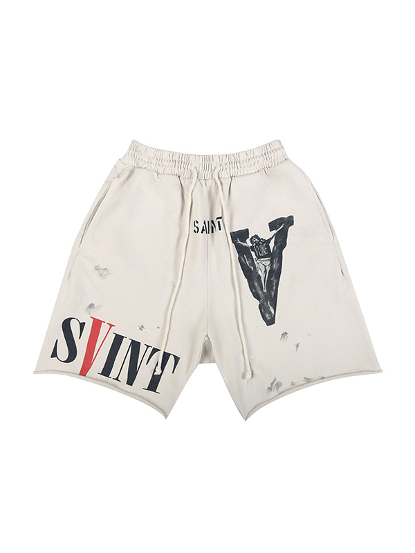 Lässige Sportshorts für Herren mit Buchstaben-Print-3